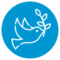 blue icon with dove