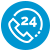 icon of phone open 24 hours