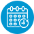 icon of calendar with timer